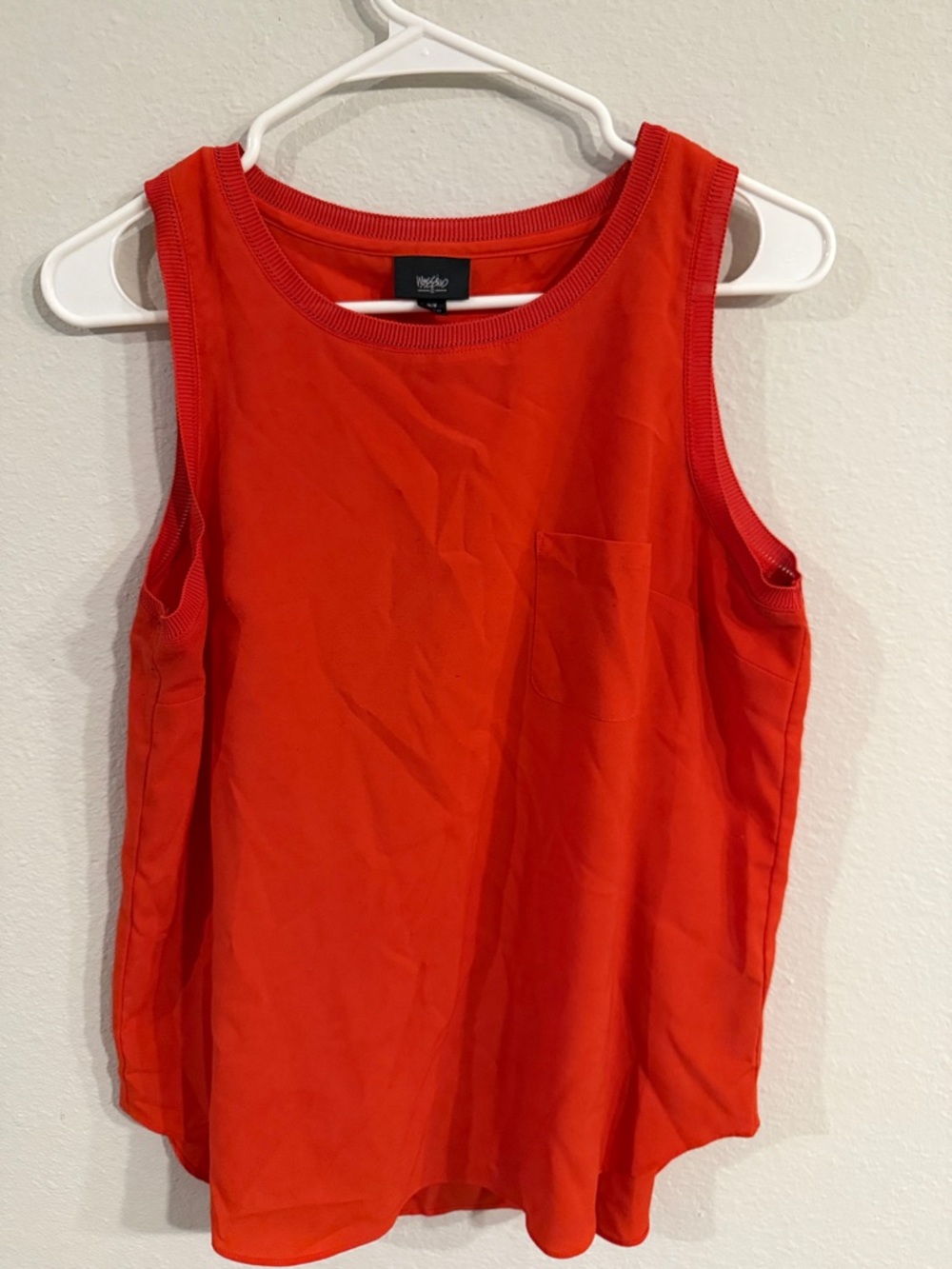 Vince Camuto Bright Red Sleeveless Pocket Tank